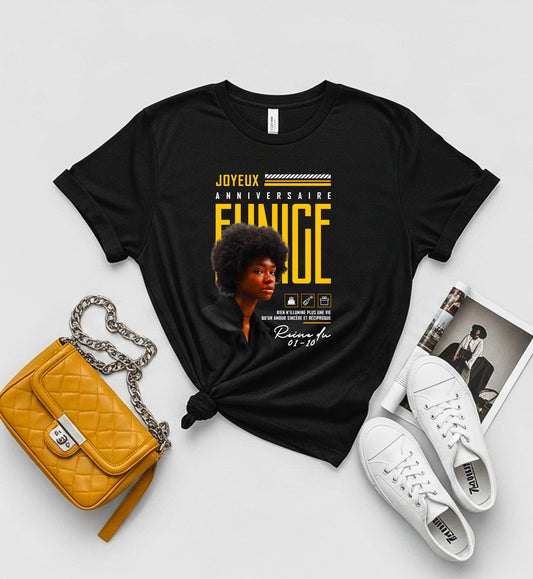 T Shirt Anniversaire Personnalisé + photo